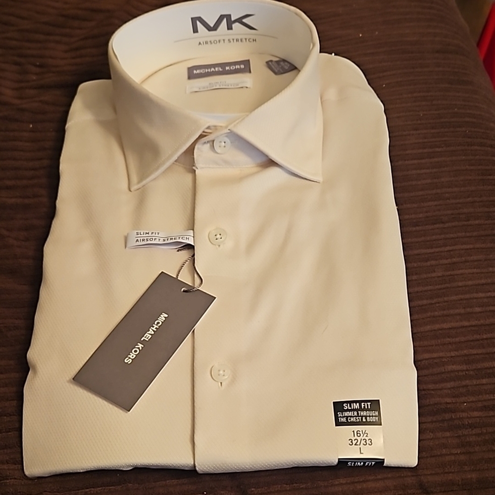 Michael Kors Beige Dress Shirt